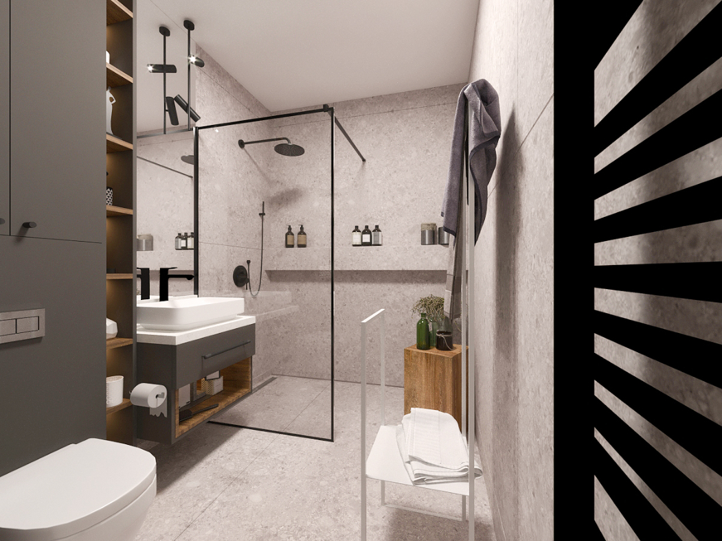 Cottage in the woods - interior design photo